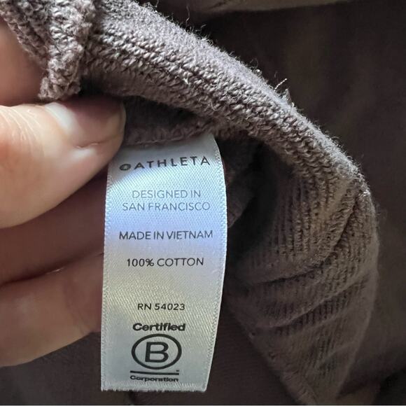 Athleta Moonrise Split-Back Hoodie Sweatshirt in Mineral Brown - Picture 5 of 6